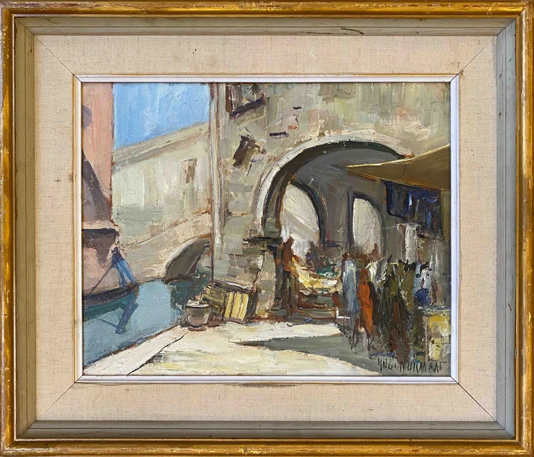 Market by a Venetian Canal