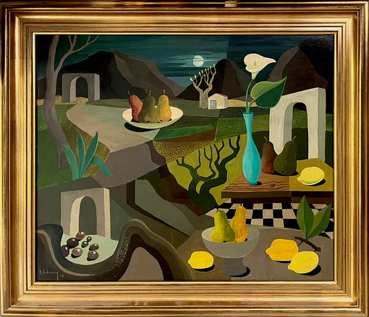 Still lifes in a Surreal Landscape, 1958