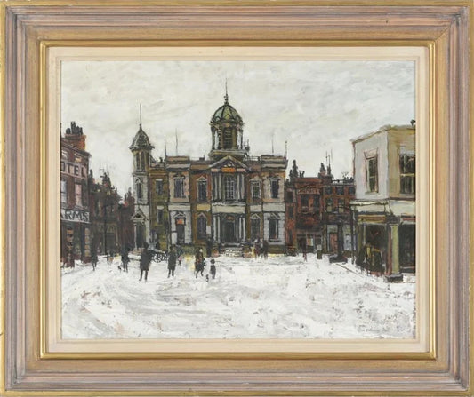 Peter Brannan RBA (1926-1994) 'Nottinghamshire Market Square'