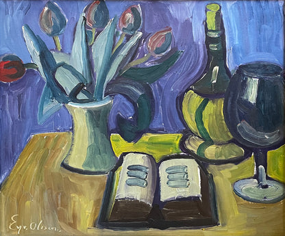 RESERVED Still Life with Tulips