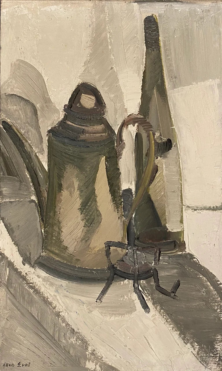 Still life with Bottle & Coffee Pot