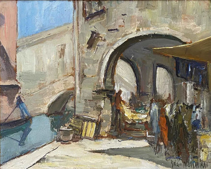 Market by a Venetian Canal